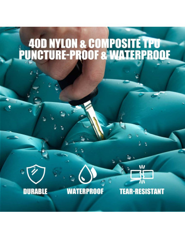 Almohadilla de Camping AKSOUL 3.9" con Almohada Integrada