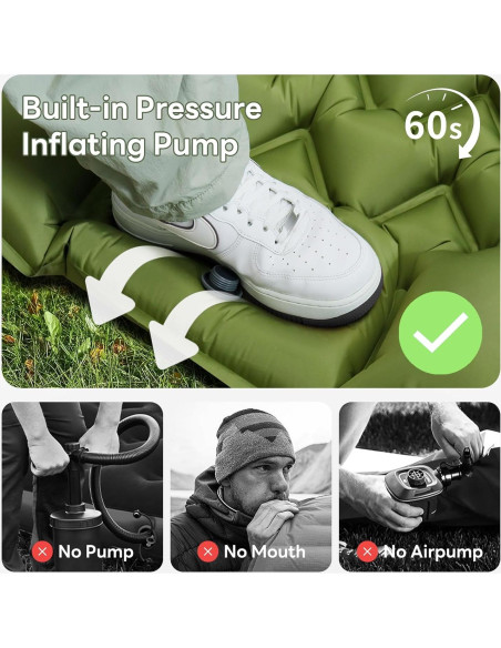 Colchón Inflable Doble Kdti 199x140 cm con Bomba Incorporada