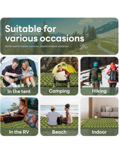 Colchón Inflable Doble Kdti 199x140 cm con Bomba Incorporada