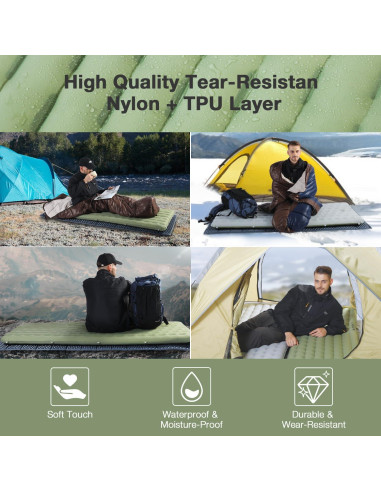 Colchoneta Inflable Aislada CAMDOOR 190x65cm 10cm Grosor