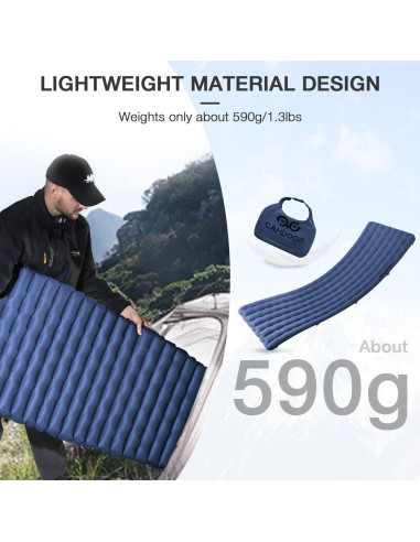 Colchoneta Inflable Aislada CAMDOOR 190x65cm 10cm Grosor