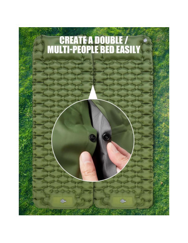 Almohadilla de Dormir AKSOUL Autoinflable 3.94" Gruesa Camping