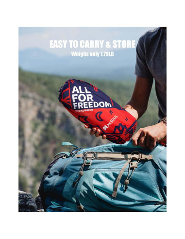 Almohadilla de Dormir AKSOUL Autoinflable 3.94" Gruesa Camping