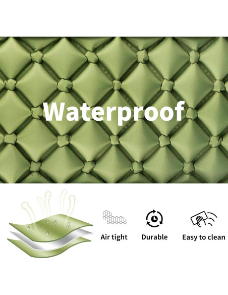 Colchón Inflable ONTYZZ Ultraligero con Bomba y Almohada Verde