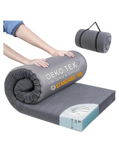 Colchón de Espuma de Memoria FOUXTEL 182.88x60.96x7.62cm Gris