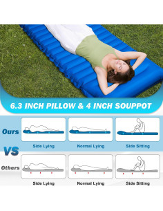 Colchón Inflable Individual OUTSKIRT 10.16 cm con Bomba y Almohada 2