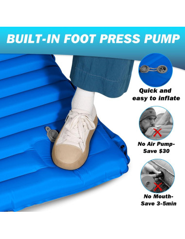 Colchón Inflable Individual OUTSKIRT 10.16 cm con Bomba y Almohada