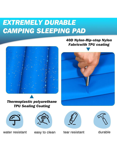 Colchón Inflable Individual OUTSKIRT 10.16 cm con Bomba y Almohada