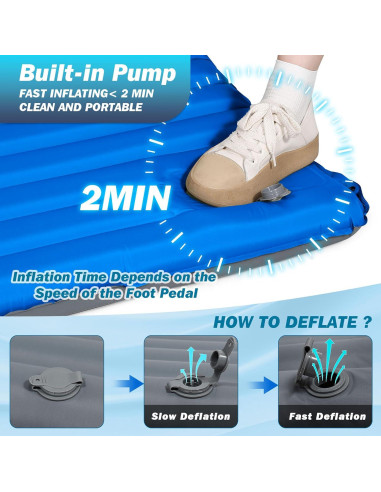 Colchón Inflable Individual OUTSKIRT 10.16 cm con Bomba y Almohada