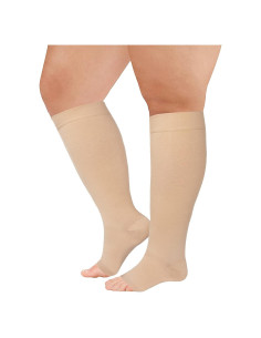 Calcetines de Compresión Sin Dedos Blahhey Talla Grande 20-30 mmHg