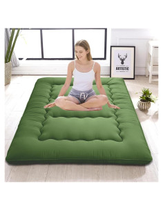 Colchón Futón Japonés DELADOLA Individual Verde 203x91cm