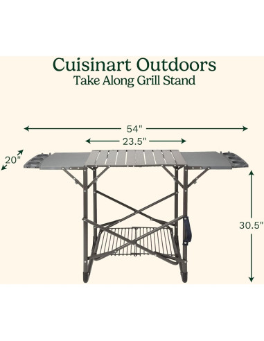 Soporte de Parrilla Portátil Cuisinart CFGS-222 Plegable 22.68 kg