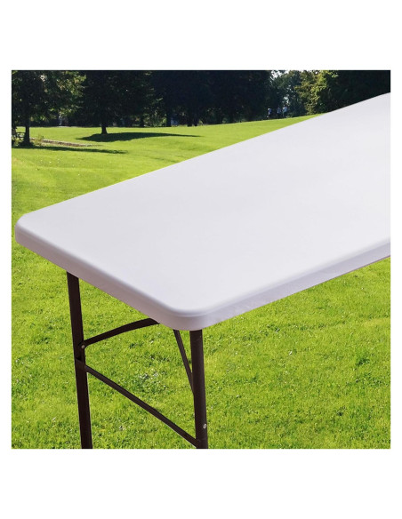 Mantel Ajustado Rectangular Viiamacki 76x152 cm Blanco Spandex