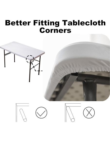 Mantel Ajustado Rectangular Viiamacki 76x152 cm Blanco Spandex