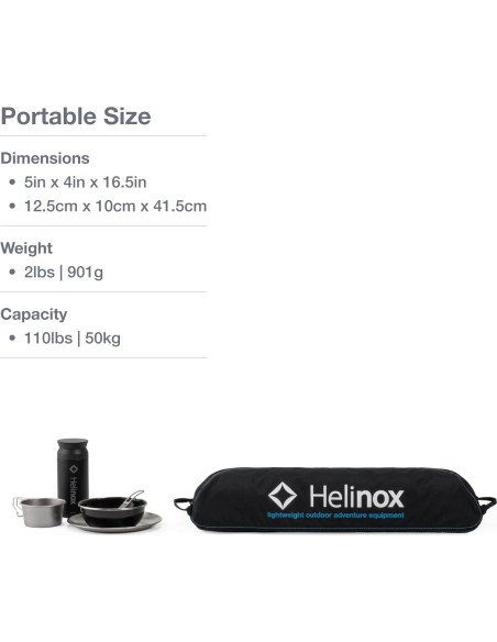 Silla y Mesa Plegable Helinox Sunset para Camping