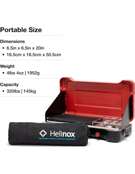 Silla y Mesa Helinox Savanna Plegable para Camping - Negra