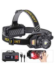 Linterna Frontal LED Recargable LJCMN HRT-PT0001 3000 Lúmenes