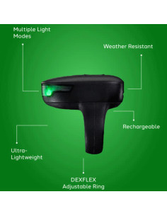 Linterna LED DEX FINGERLIGHT recargable IPX7 3 modos luz 2