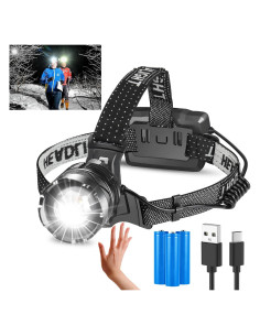 Linterna Frontal Recargable Aikertec 5000 Lúmenes IPX6 Verde