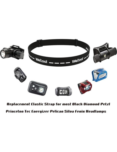 Banda elástica antideslizante Weltool para linternas frontales