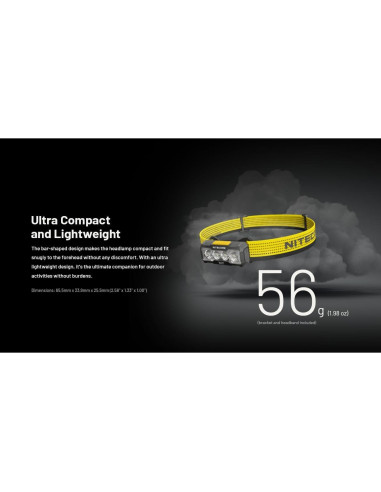 Linterna Frontal Nitecore NU27 600 Lúmenes Recargable USB-C