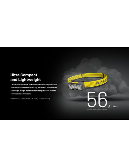 Linterna Frontal Nitecore NU27 600 Lúmenes Recargable USB-C