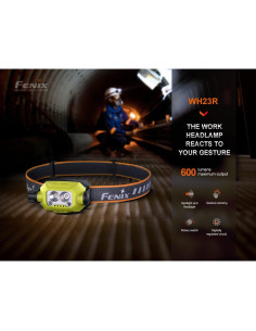 Linterna de Cabeza Fenix WH23R 600 Lúmenes Recargable USB 2