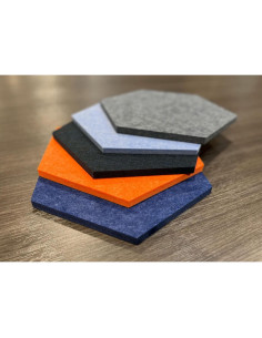 Paneles Acústicos Decorativos Luxor RCLMHEX006 Naranja 6 Piezas 2