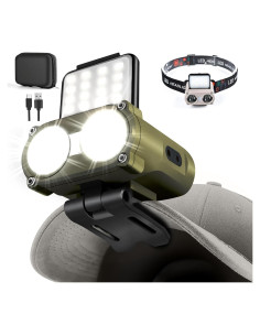 Luz LED Recargable para Casco Golighteverus 800 Lúmenes Verde Oliva