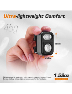 Linterna Frontal LED Recargable EverBrite Gris, IP67, 7 Modos 2