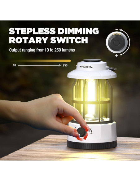 Linterna de Camping LED EverBrite 250 Lúmenes y Frontal 1000 Lúmenes