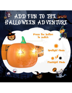 Linterna Frontal LED Halloween EverBrite 2 Modos Naranja 2