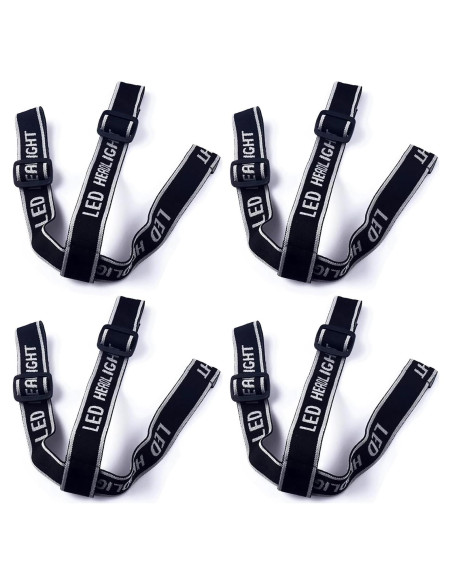 Paquete de 4 bandas de reemplazo ThtRht para linterna frontal