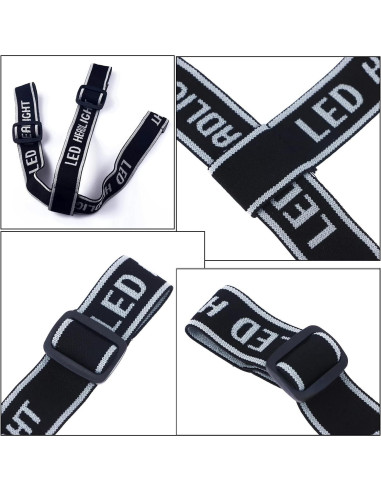 Paquete de 4 bandas de reemplazo ThtRht para linterna frontal