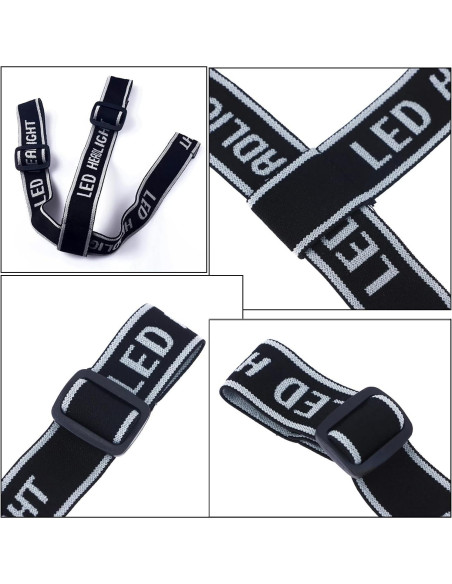 Paquete de 4 bandas de reemplazo ThtRht para linterna frontal