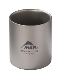 Taza de Campamento Doble Pared Titanio MSR 375 ml con Tapa 2