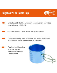 Taza Botella GSI Outdoors Bugaboo 20 oz Aluminio Ligero 2