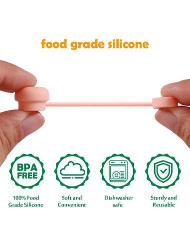 GLAMFIELDS 10 Piezas Tapa de Pajita Silicona para Taza 20-40 oz