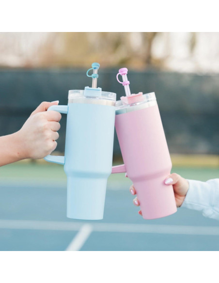 GLAMFIELDS 10 Piezas Tapa de Pajita Silicona para Taza 20-40 oz