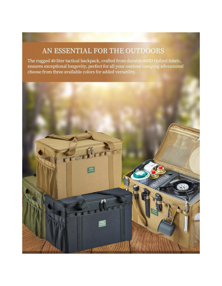 Bolsa de Almacenamiento Táctica UPWOIGH 40L Impermeable Verde