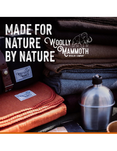 Manta de lana merino gris Woolly Mammoth 167x229 cm