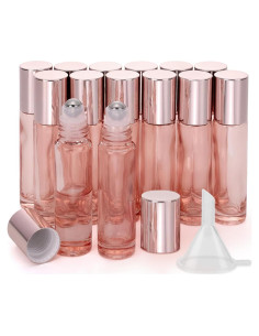 Kesell 14 Botellas de Vidrio 10ml con Rodillo para Aceites