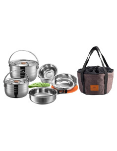 Juego de Utensilios de Cocina Camping Moon 13 Piezas Acero Inoxidable