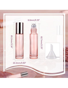 Kesell 14 Botellas de Vidrio 10ml con Rodillo para Aceites 2
