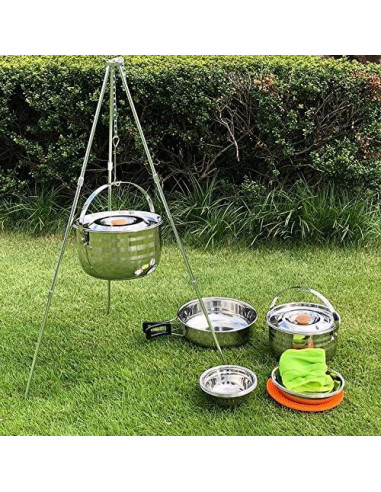 Juego de Utensilios de Cocina Camping Moon 13 Piezas Acero Inoxidable