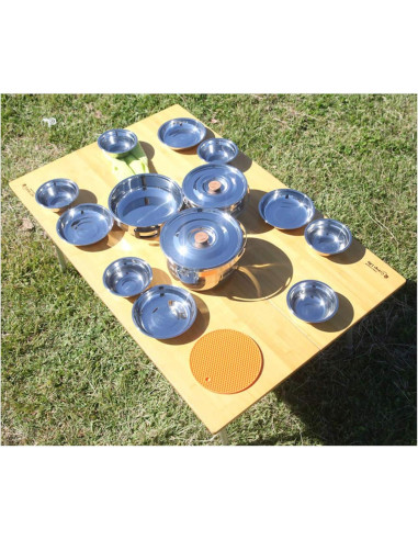 Juego de Utensilios de Cocina Camping Moon 13 Piezas Acero Inoxidable