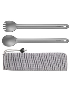 Set de Camping OUTXE: Cuchara y Spork de Titanio 22 cm