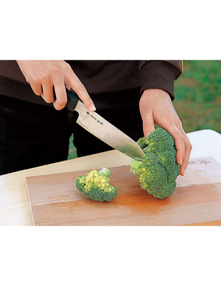 Cuchillo Santoku Snow Peak 27.69 cm Acero Inoxidable Negro