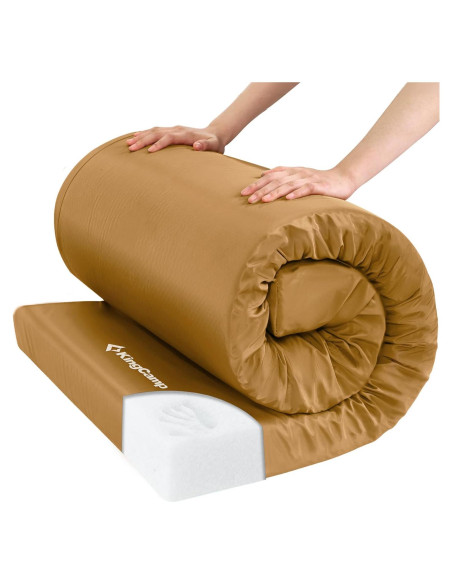 Colchoneta de Camping KingCamp 210x100 cm Espuma Alta Resiliencia