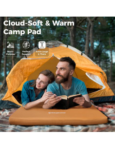 Colchoneta de Camping KingCamp 210x100 cm Espuma Alta Resiliencia 2